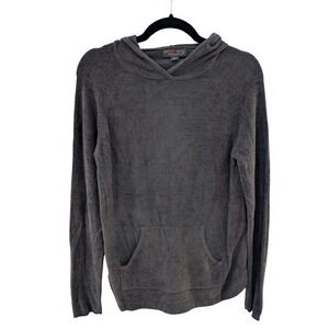 Barefoot Dreams CozyChic Ultra Lite Hoodie Gray Pullover Size S Relaxed Comfy